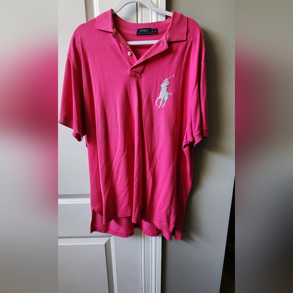 Polo by Ralph Lauren Pink Polo Shirt Classic Sporty Design